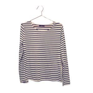 Just Quella basic fitted Long sleeve striped top